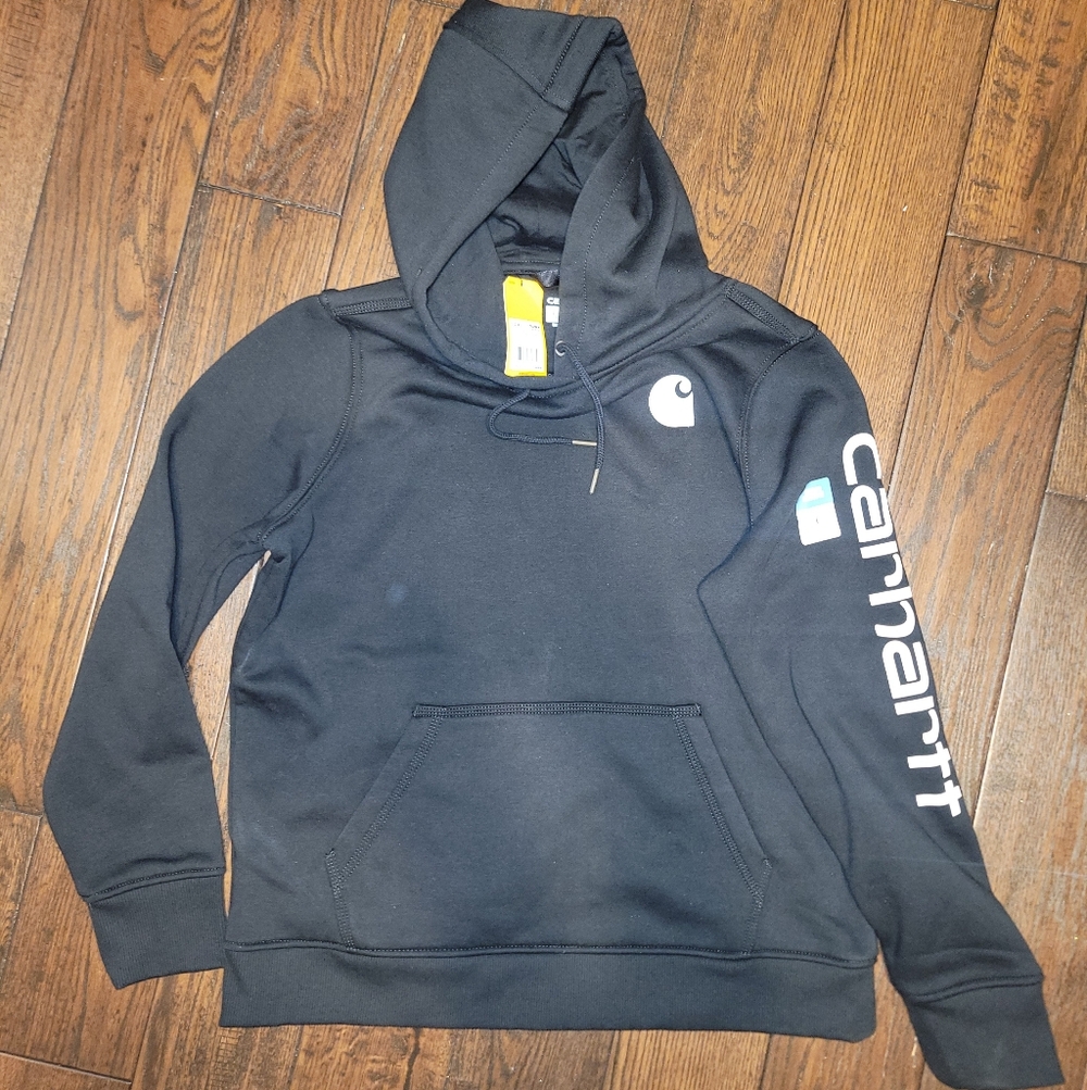Womens Carhartt Black Hoodie with Logo